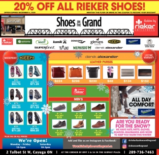 Martyr Skole lærer Stor eg 20% Off All Rieker Shoes!, Shoes On The Grand, Cayuga, ON